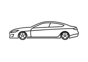 Clean4 minimalist line art design with sport vehicle on white vector