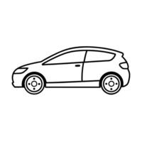 Refined9 minimalist line art design for hatchback in white background vector