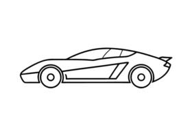 Sleek19 minimalist line art design for roadster in white background vector