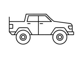 Vibrant line art design featuring truck outline style for buyers vector