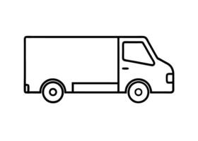 Elegant robust delivery truck side view presents style on white vector