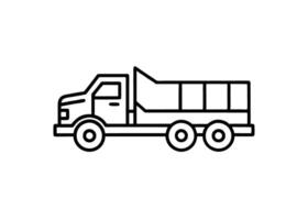 Clean logging truck drawing clearly exhibits precise structure on white vector