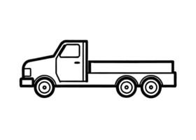 Bold line art design featuring truck silhouette style for buyers vector