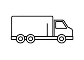 Contemporary line art design featuring truck drawing style for smart buyers vector