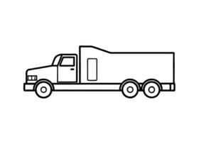 Elegant high capacity truck drawing reflects advanced engineering on white vector