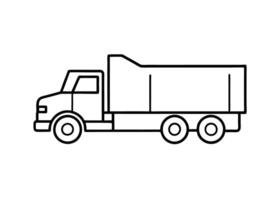 Elegant heavy load truck sketch reflects robust power on white vector