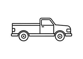 Refined line art design featuring truck drawing style for smart buyers vector
