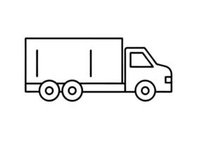 Simple line art design featuring truck style for smart buyers vector