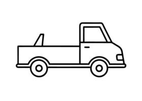 Minimalist tow truck drawing simply conveys unique charm on white vector