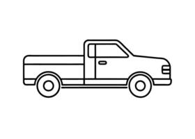 Simple high performance truck drawing reveals dynamic motion on white vector