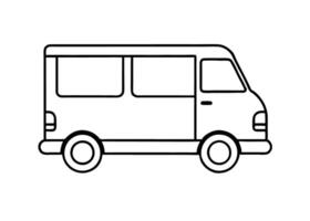 Simplified ice cream truck design conveys sweet charm on white vector