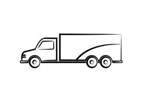 Sleek line art design featuring truck profile style for smart buyers vector