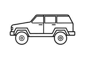 Sleek minimal rugged truck representation inspires modern aesthetics on white vector