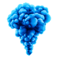 Vibrant Blue Smoke Cloud with Soft Edges and Dynamic Movement png