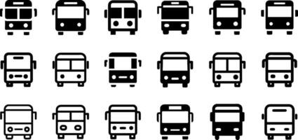 Public Transit Icons Bus Collection vector