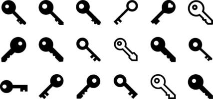 Minimalist Key Icons Design vector