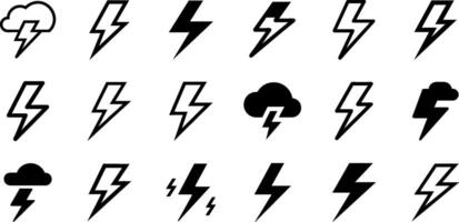 Lightning Chat Icon Set Instant Communication Collection vector
