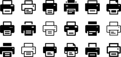 Business Tools Icon Set Printer vector