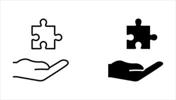 problem solving icon set on white bankground vector