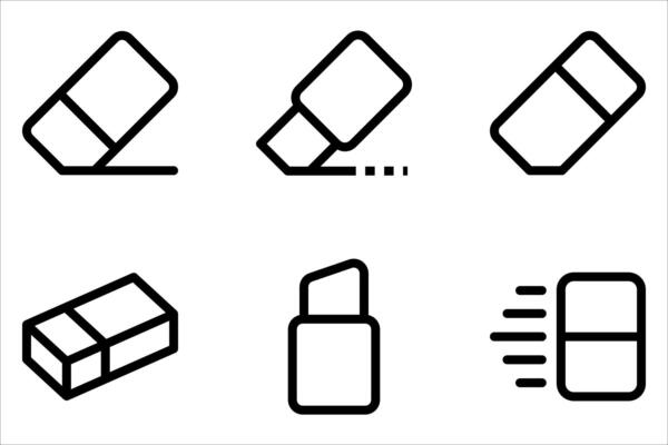 eraser icon set,