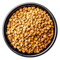 closeup View of Dry Fenugreek Seeds in Black Bowl on png