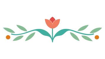 Elegant Floral Ornament Underline Design Borders and Frames vector