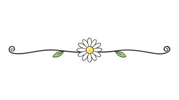 Elegant Floral Ornament Underline Design for Decorative Border and Frames vector