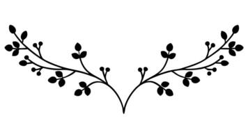 Elegant Floral Ornament Underline Design Decorative Borders and Frames vector