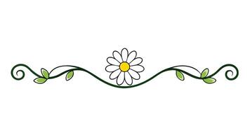 Minimalist Floral Ornament for Borders and Graphic Design vector