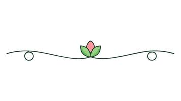 Underline Floral Ornament for Design and Decoration vector