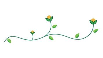 Elegant Floral with Underline for Decorative Design and Branding vector