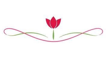 Beautiful Flower Ornament with Underline for Classic and Modern Designs vector