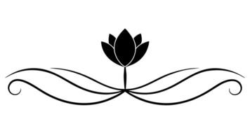 Beautiful Flower Ornament with Underline for Classic and Modern Design vector