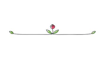 Elegant Floral Ornament with Underline for Decorative Design and Branding vector
