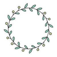 Colorful Floral Circle Design with Vibrant Blossoms and Decorative vector