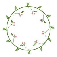 Modern Floral Circle Design with Bold Decorative Petals vector