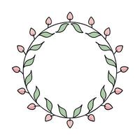 Modern Floral Circle Design Bold Decorative Petals vector