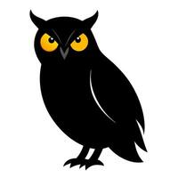 Simple Owl Icon Silhouette Design in Minimalistic Style vector