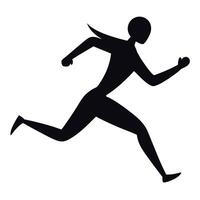 Silhouette of a Jogging Person in Motion for Athletic Workout Concepts vector