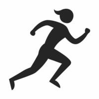 Silhouette of a Jogging Person in Motion for Athletic Concepts vector