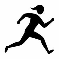 Silhouette of a Jogging Person in Motion Athletic and Workout Concepts vector