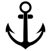 Simple Anchor Icon Silhouette Design for and Nautical Theme vector