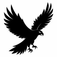 Bird Flying Silhouette Design Illustration of a Soaring Bird in Motion Artistic Nature Concepts vector