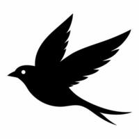 Bird Flying Silhouette Design Illustration of a Soaring Bird in Motion for Artistic and Nature vector