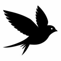 Bird Flying Silhouette Design Illustration of a Soaring Bird in Motion for Artistic Nature Concepts vector