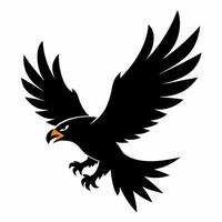Bird Flying Silhouette Design Illustration of a Soaring Bird in Motion Artistic Concepts vector