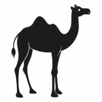 Camel Silhouette Design in Black Minimalist Style for Logos and Print vector