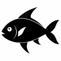 Fish Silhouette Design Illustration of a Aquatic Shape vector