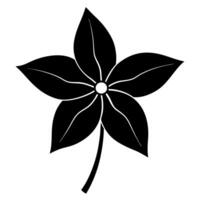 Minimalist Stephanotis Silhouette Design for Floral Art Decor vector