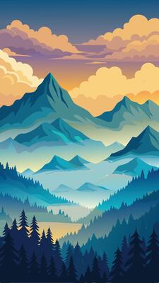 Clouds Gathering Over a Misty Mountain s Majestic Peak